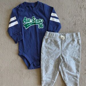 Carter's Gray and Blue Baby Set